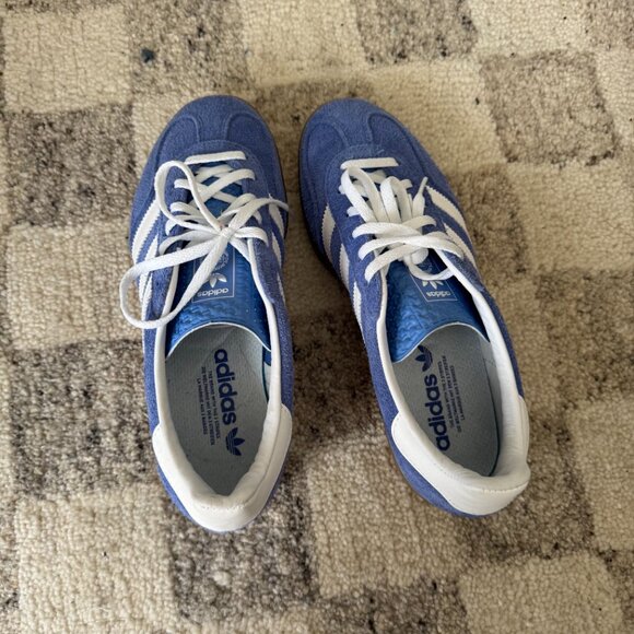 Adidas Gazelle Indoor Shoes Blue Fuzion - Size 8 - Picture 3 of 4